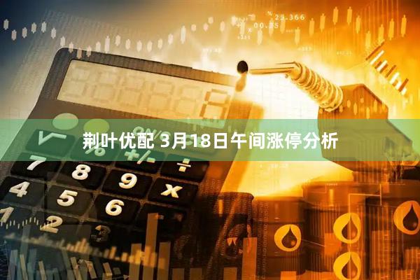 荆叶优配 3月18日午间涨停分析
