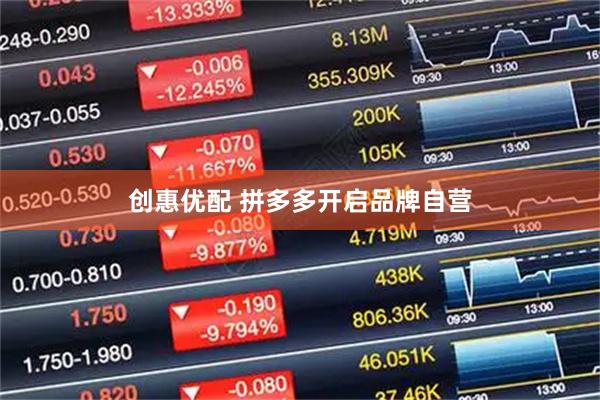 创惠优配 拼多多开启品牌自营