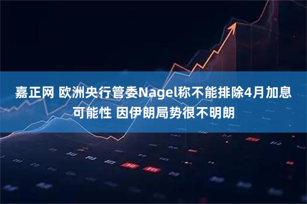 嘉正网 欧洲央行管委Nagel称不能排除4月加息可能性 因伊朗局势很不明朗