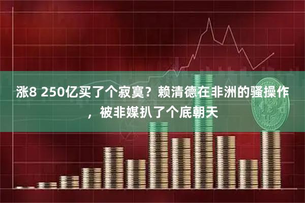 涨8 250亿买了个寂寞？赖清德在非洲的骚操作，被非媒扒了个底朝天