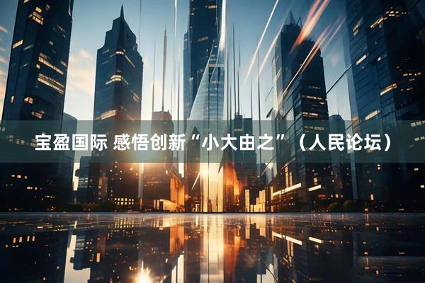 宝盈国际 感悟创新“小大由之”（人民论坛）